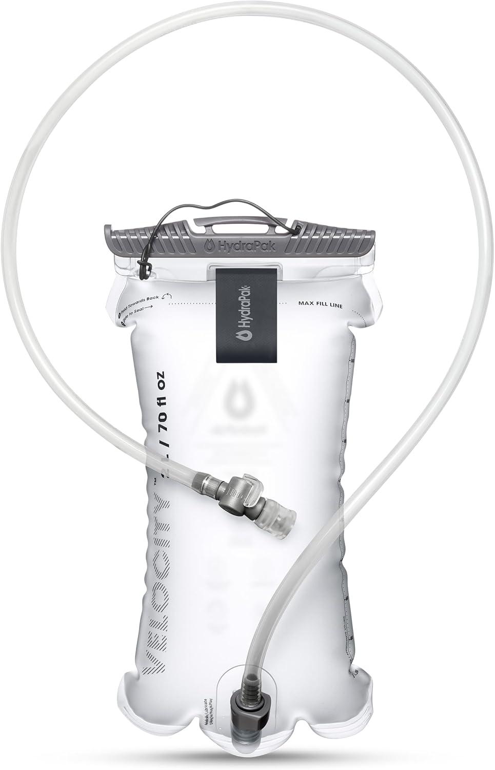 imageHydraPak Velocity Hydration Reservoir 15L 2L 3L Ultralight Water Bladder SelfSealing Bite Valve Leak Proof Reversible Dishwasher SafeClear