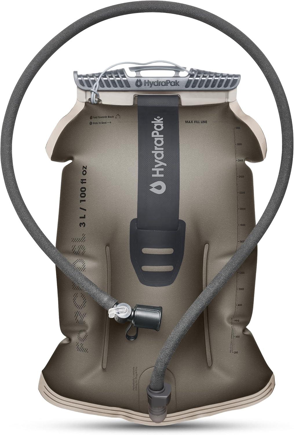 imageHydrapak Force UltraDurable Water BladderReservoir for Hydration Backpacks 2L or 3L Insulated Tube Safe amp ReliableMammoth Grey