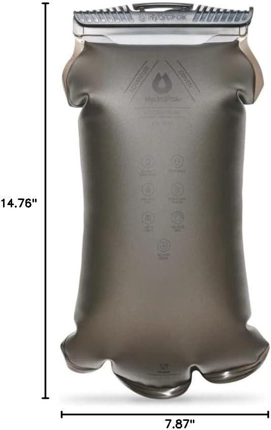 imageHydrapak Force UltraDurable Water BladderReservoir for Hydration Backpacks 2L or 3L Insulated Tube Safe amp ReliableMammoth Grey