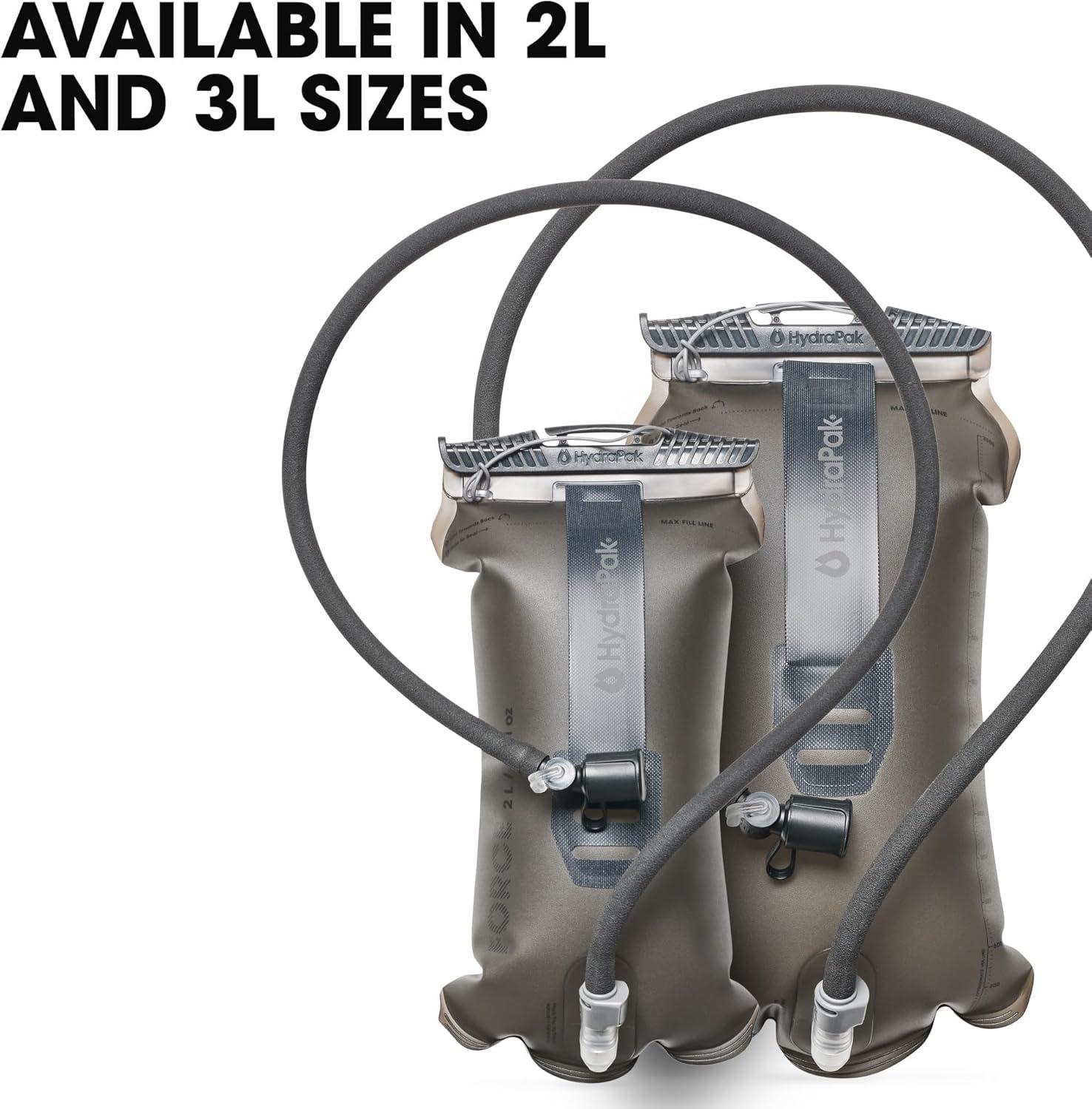 imageHydrapak Force UltraDurable Water BladderReservoir for Hydration Backpacks 2L or 3L Insulated Tube Safe amp ReliableMammoth Grey
