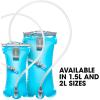 HydraPak Velocity Hydration Reservoir (1.5L, 2L, 3L), Ultralight Water Bladder, Self-Sealing Bite Valve, Leak Proof, Reversible, Dishwasher Safe(Malibu Blue)