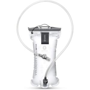 HydraPak Velocity Hydration Reservoir (1.5L, 2L, 3L), Ultralight Water Bladder, Self-Sealing Bite Valve, Leak Proof, Reversible, Dishwasher Safe(Clear)