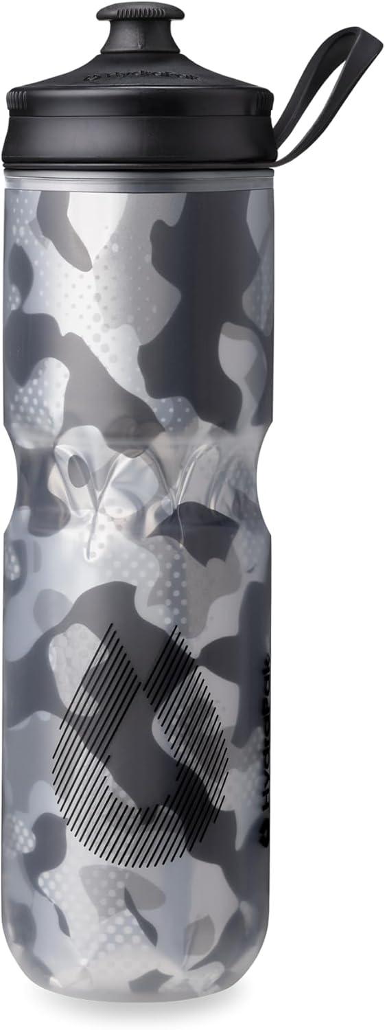 imageHydraPak Polar Bottle Polar Sport Insulated Water Bottle BPAFree Sport amp Bike Squeeze Bottle with Handle Pulse Blue 700ml 24ozContender Black