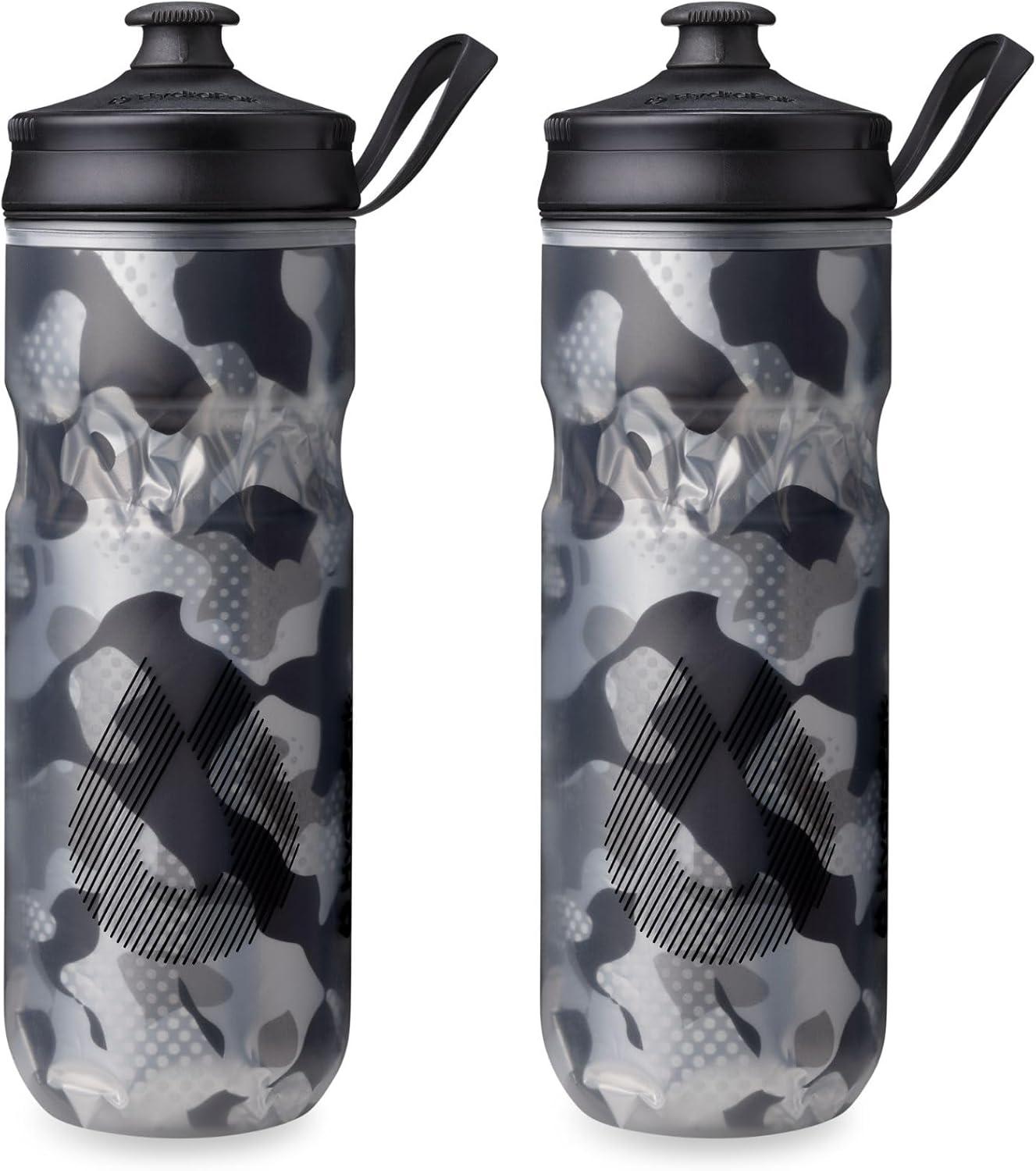 imageHydraPak Polar Bottle Polar Sport Insulated Water Bottle BPAFree Sport amp Bike Squeeze Bottle with Handle Pulse Blue 700ml 24ozContender Black