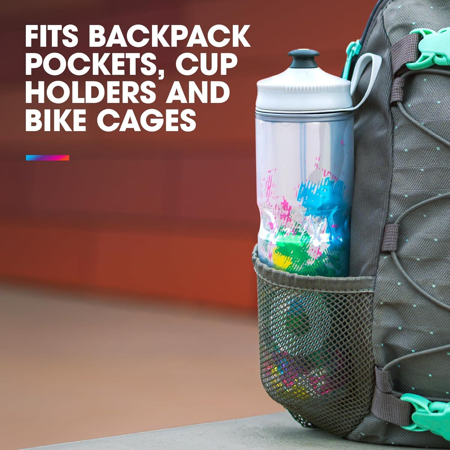 imageHydraPak Polar Bottle Polar Sport Insulated Water Bottle BPAFree Sport amp Bike Squeeze Bottle with Handle Pulse Blue 700ml 24ozContender Blue