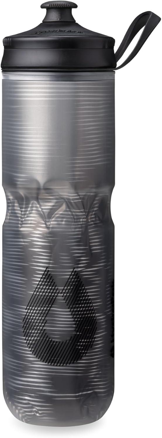imageHydraPak Polar Bottle Polar Sport Insulated Water Bottle BPAFree Sport amp Bike Squeeze Bottle with Handle Pulse Blue 700ml 24ozPulse Black