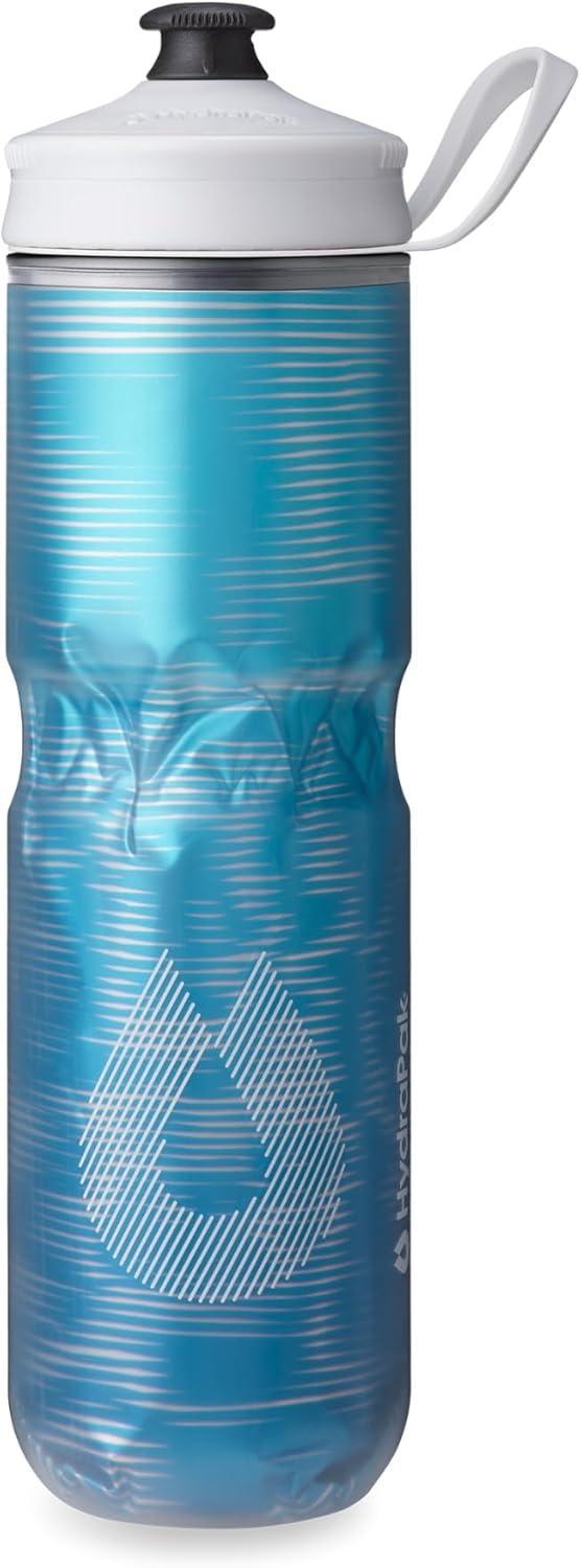 imageHydraPak Polar Bottle Polar Sport Insulated Water Bottle BPAFree Sport amp Bike Squeeze Bottle with Handle Pulse Blue 700ml 24ozPulse Blue
