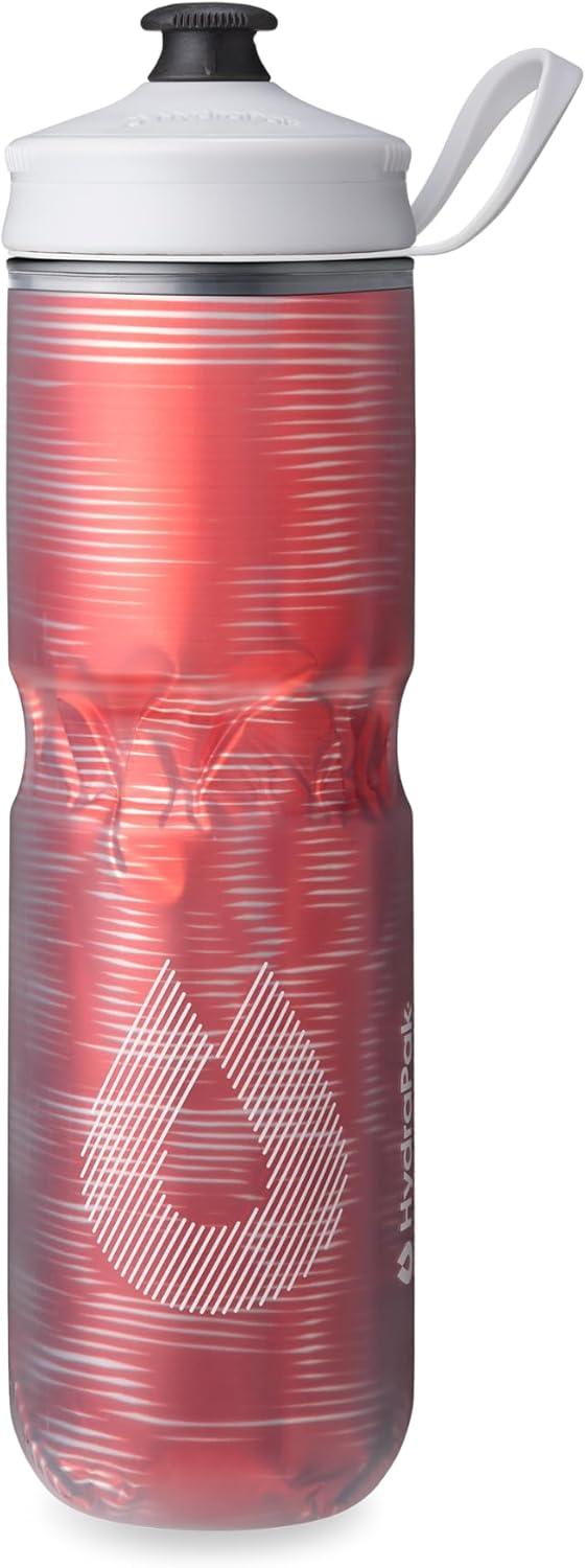 imageHydraPak Polar Bottle Polar Sport Insulated Water Bottle BPAFree Sport amp Bike Squeeze Bottle with Handle Pulse Blue 700ml 24ozPulse Red