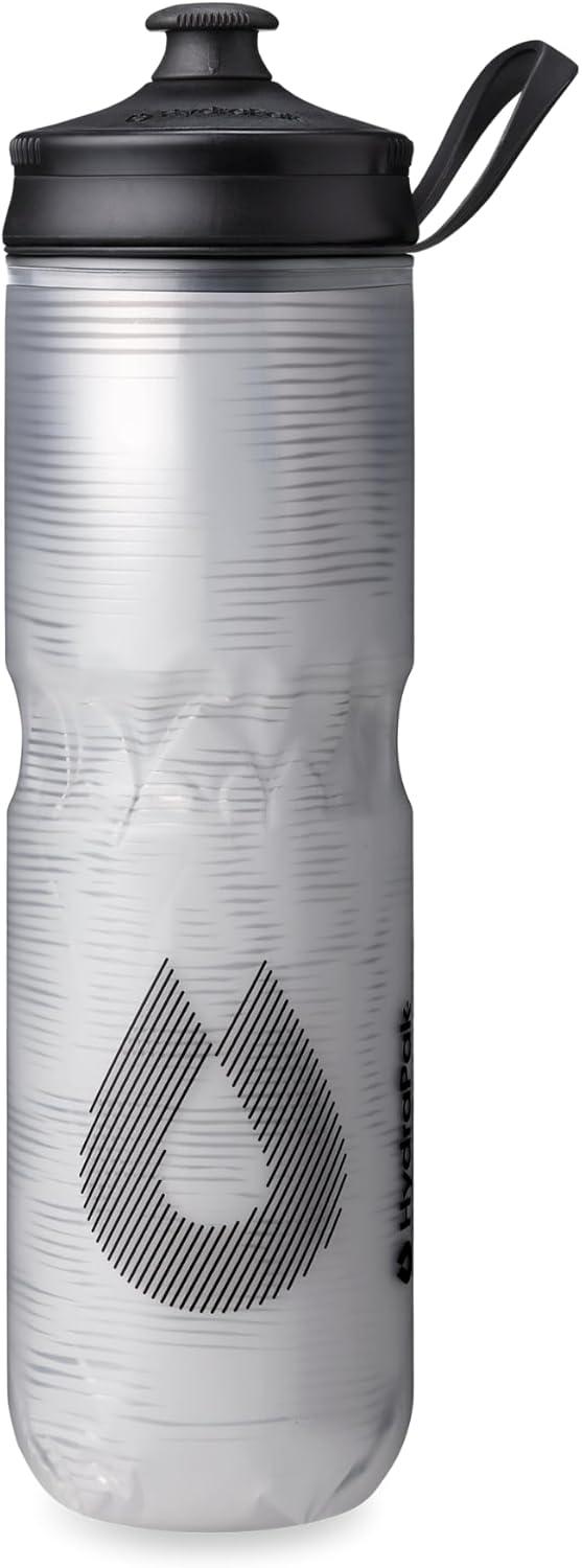 imageHydraPak Polar Bottle Polar Sport Insulated Water Bottle BPAFree Sport amp Bike Squeeze Bottle with Handle Pulse Blue 700ml 24ozPulse White