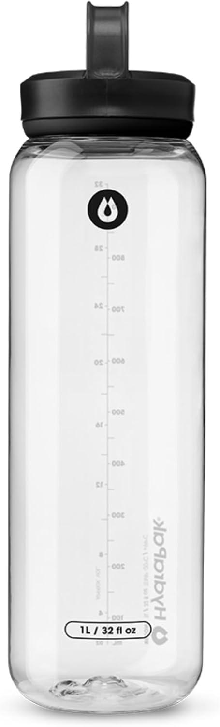 imageHydraPak Recon Clip amp Carry Wide Mouth Recycled Plastic Water Bottle 24oz or 32oz Eco Friendly BPA Free Tethered CapClear