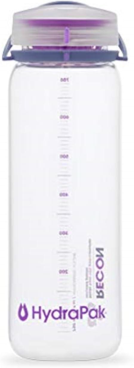 imageHydraPak Recon Twist amp Sip Wide Mouth Recycled Plastic Water Bottle 24oz or 32oz Eco Friendly BPA Free Easy CarryClear Iris Violet