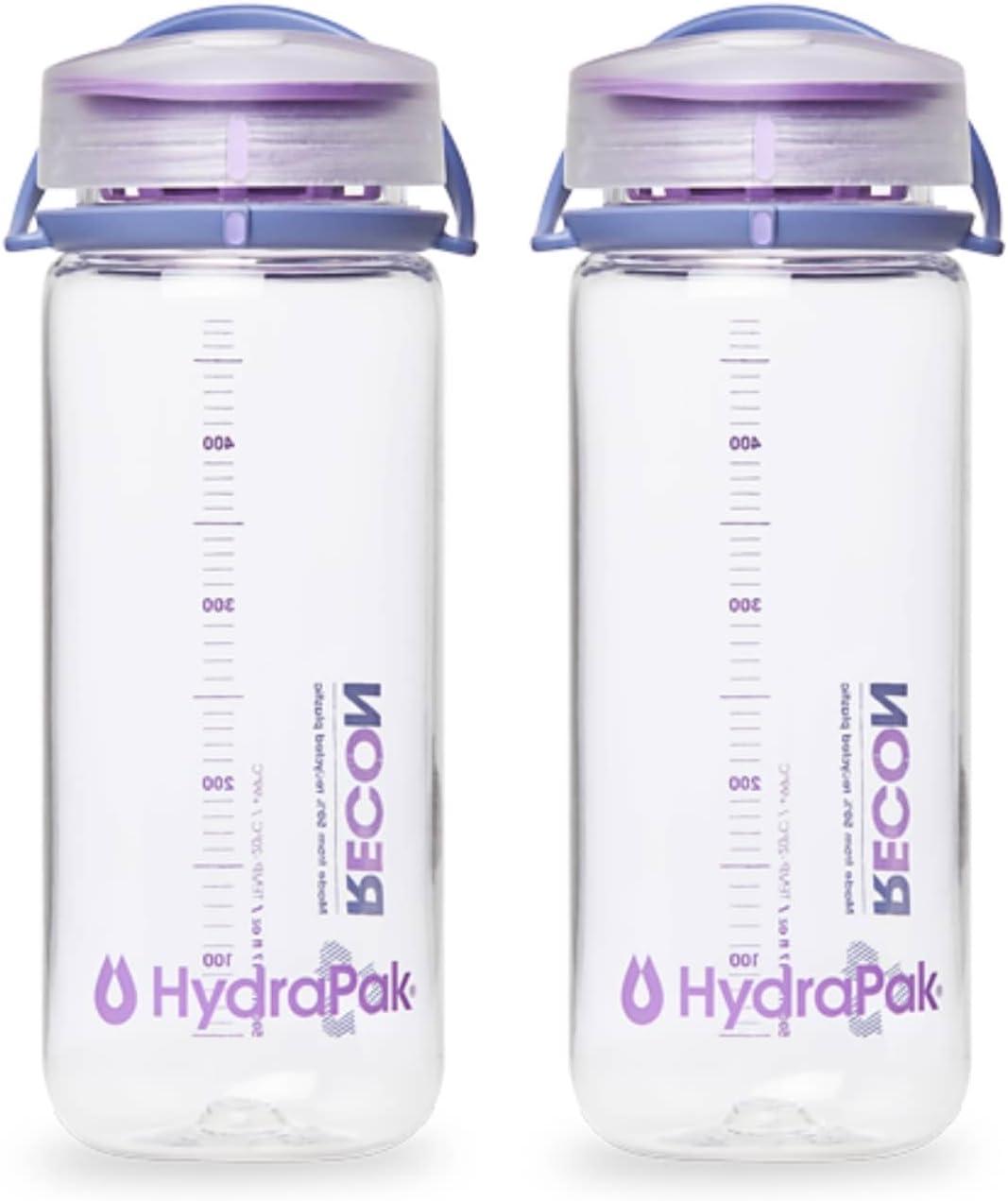 imageHydraPak Recon Twist amp Sip Wide Mouth Recycled Plastic Water Bottle 24oz or 32oz Eco Friendly BPA Free Easy CarryClear Iris Violet