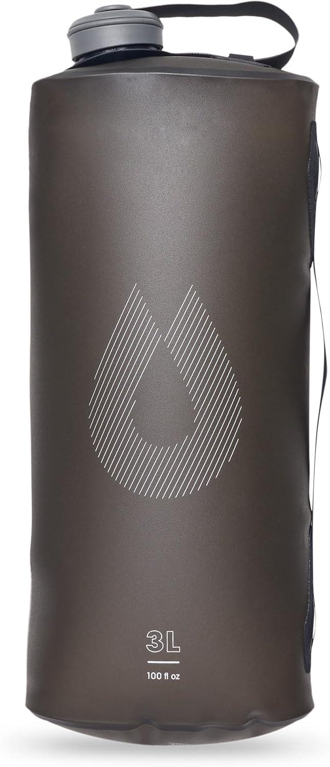imageHydraPak Seeker Collapsible Camping Water Storage 2L 3L 4L BPA amp PVC Free Hydration Reservoir Bag Leak ProofMammoth Grey