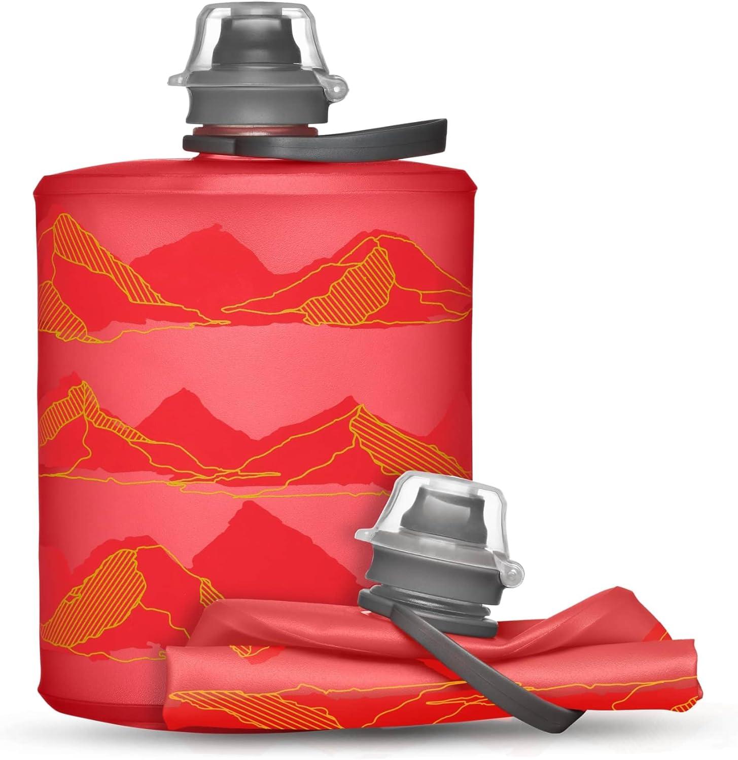 imageHydraPak Stow Collapsible Water Bottle 350ml 500ml 1L Ultralight LeakProof BPAFree Filter Compatible Travel amp Hiking FlaskMTN Redwood