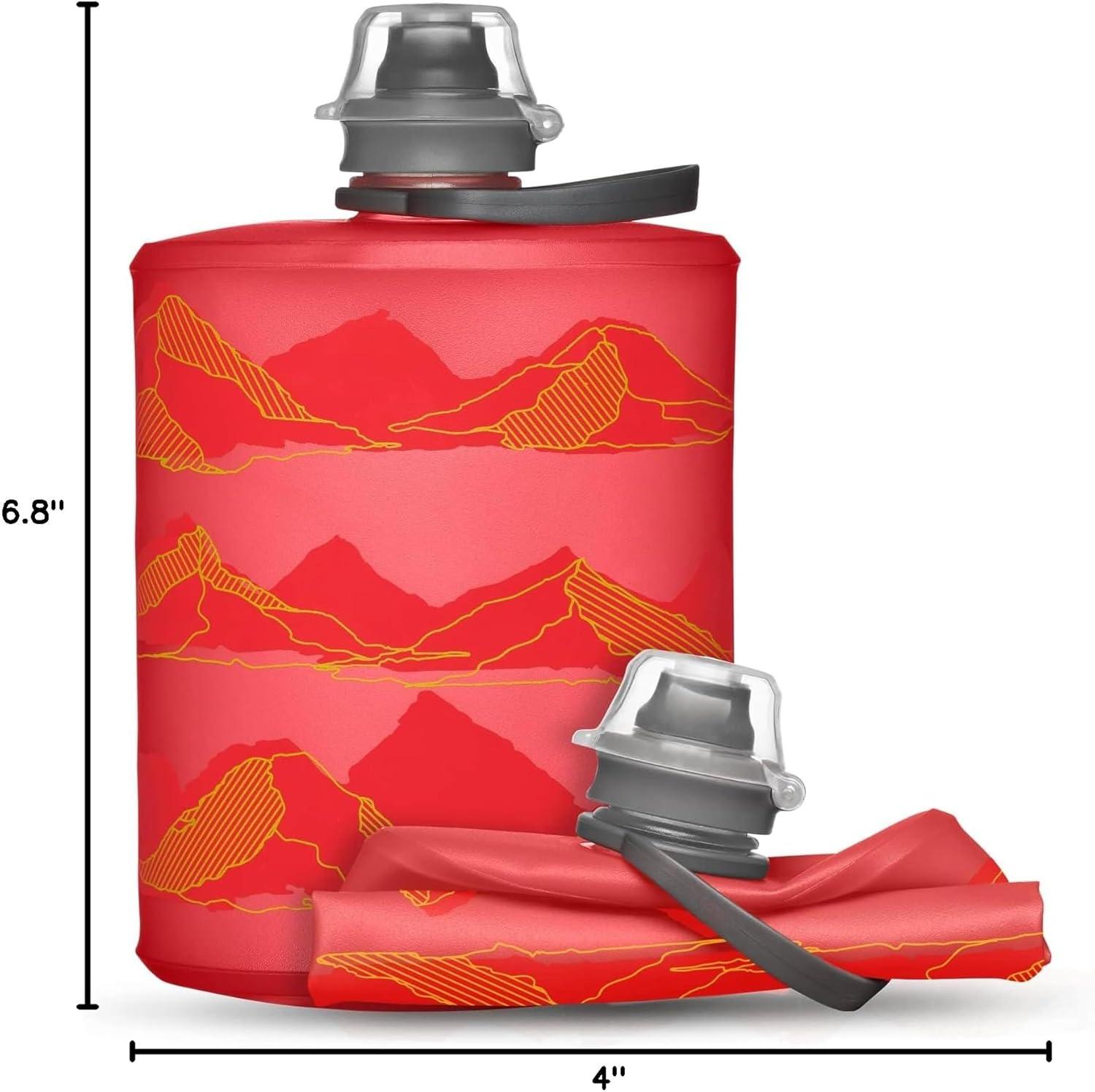 imageHydraPak Stow Collapsible Water Bottle 350ml 500ml 1L Ultralight LeakProof BPAFree Filter Compatible Travel amp Hiking FlaskMTN Redwood