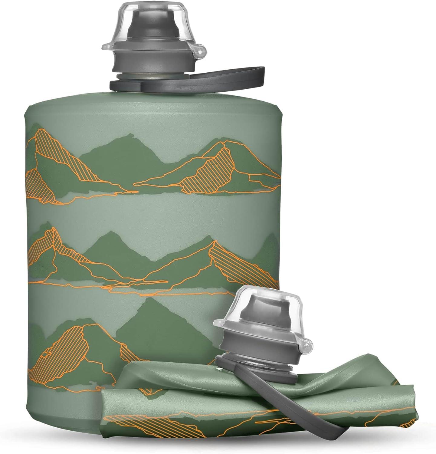 imageHydraPak Stow Collapsible Water Bottle 350ml 500ml 1L Ultralight LeakProof BPAFree Filter Compatible Travel amp Hiking FlaskMTN Sutro Green