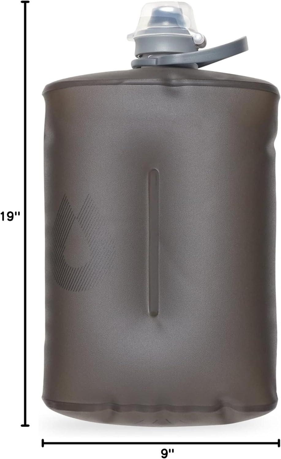 imageHydraPak Stow Collapsible Water Bottle 350ml 500ml 1L Ultralight LeakProof BPAFree Filter Compatible Travel amp Hiking FlaskMammoth Grey