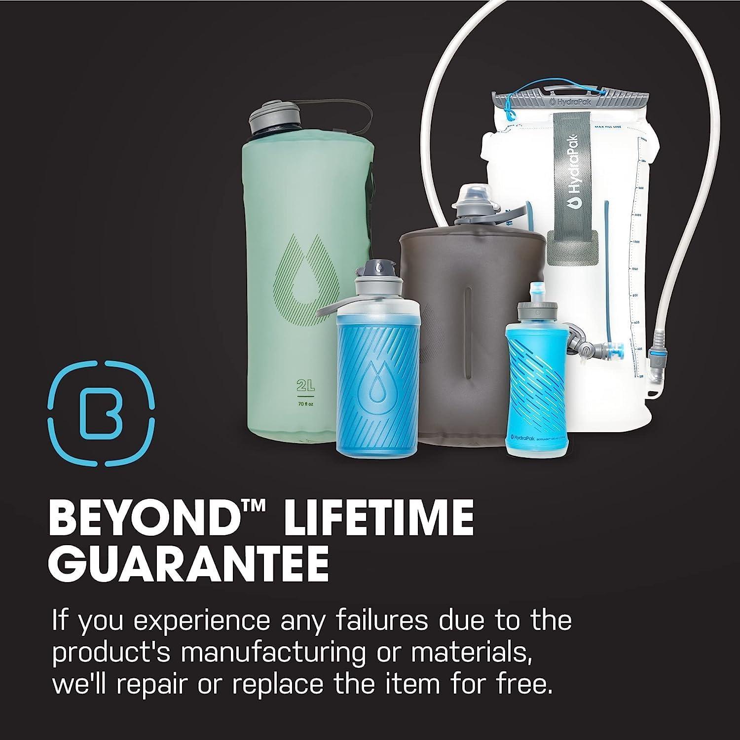 imageHydraPak Stow Collapsible Water Bottle 350ml 500ml 1L Ultralight LeakProof BPAFree Filter Compatible Travel amp Hiking FlaskRedwood