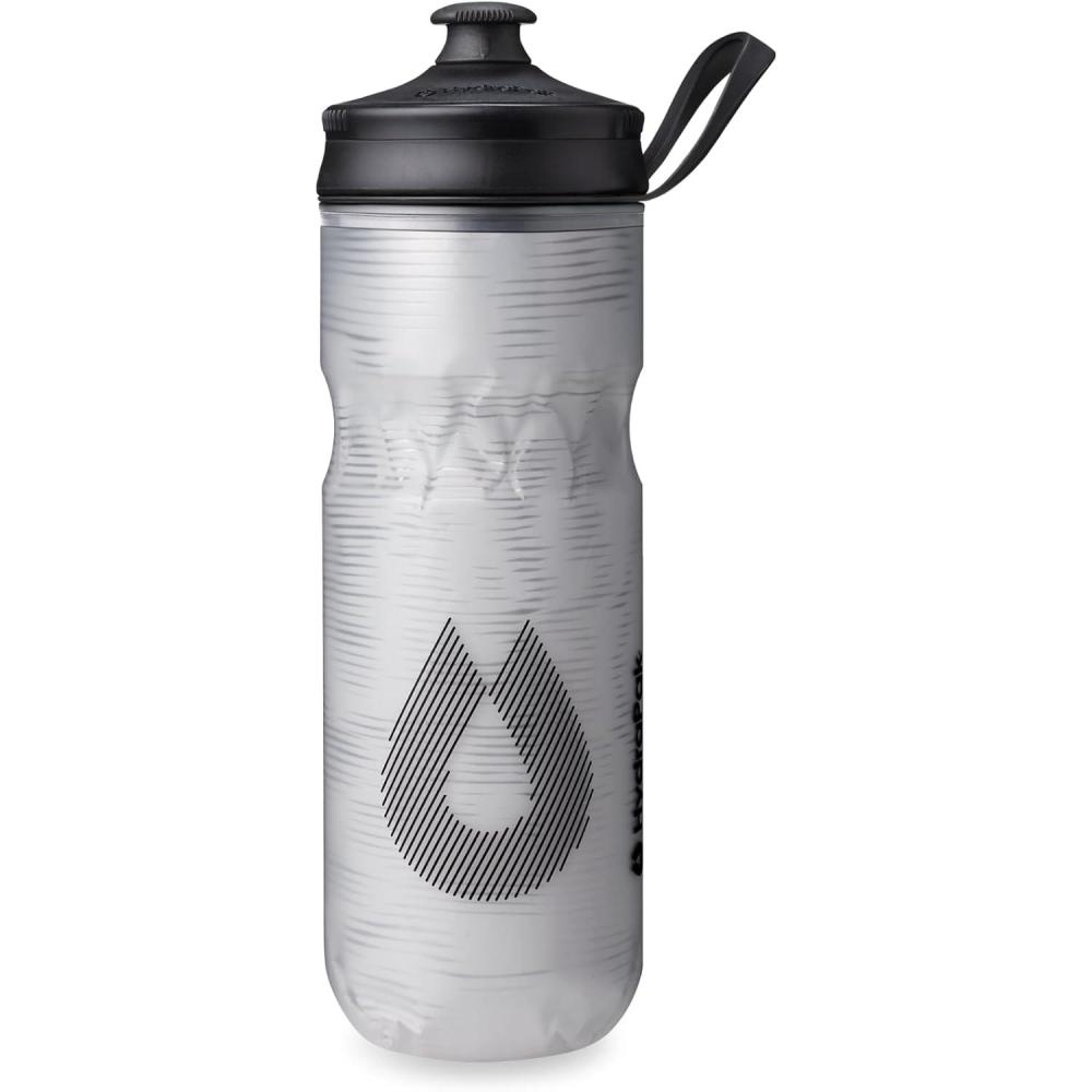 imageHydraPak Polar Bottle Polar Sport Insulated Water Bottle BPAFree Sport amp Bike Squeeze Bottle with Handle Pulse Blue 700ml 24ozPulse White