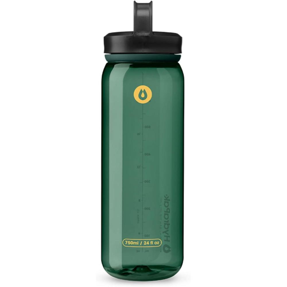 imageHydraPak Recon Clip amp Carry  Wide Mouth Recycled Plastic Water Bottle 24oz or 32oz  Eco Friendly BPA Free Tethered CapAspen Green