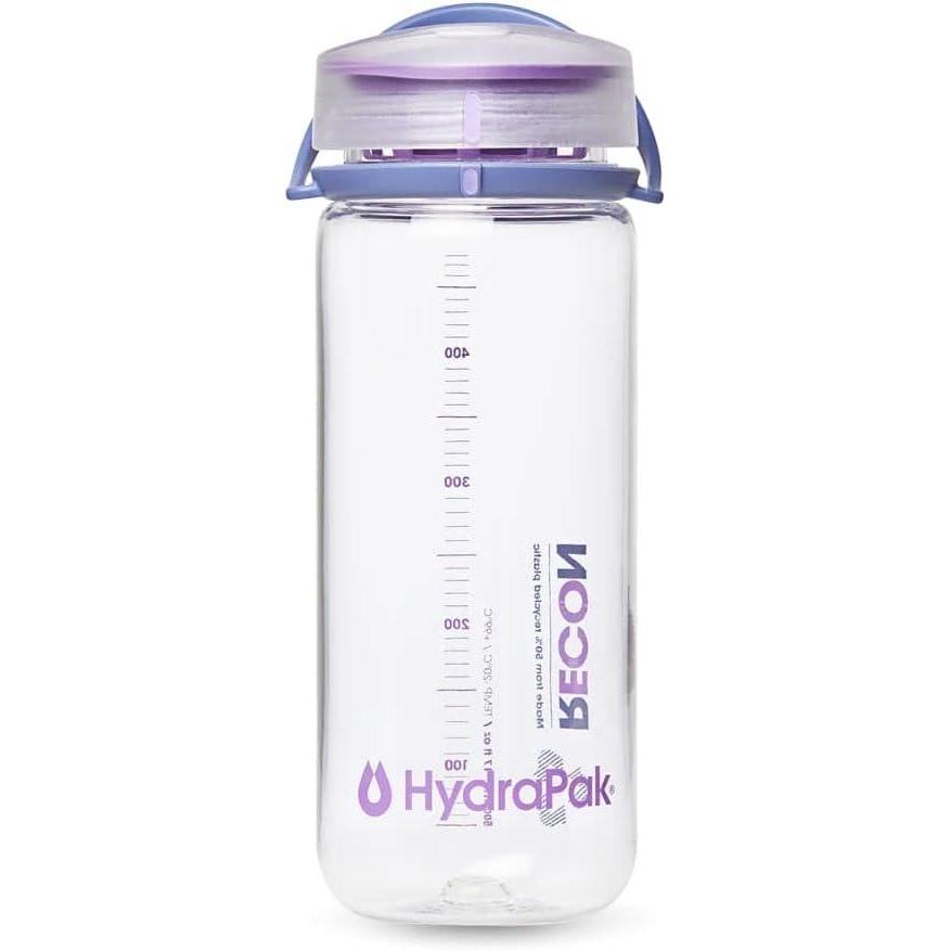 imageHydraPak Recon Twist amp Sip Wide Mouth Recycled Plastic Water Bottle 24oz or 32oz Eco Friendly BPA Free Easy CarryClear Iris Violet