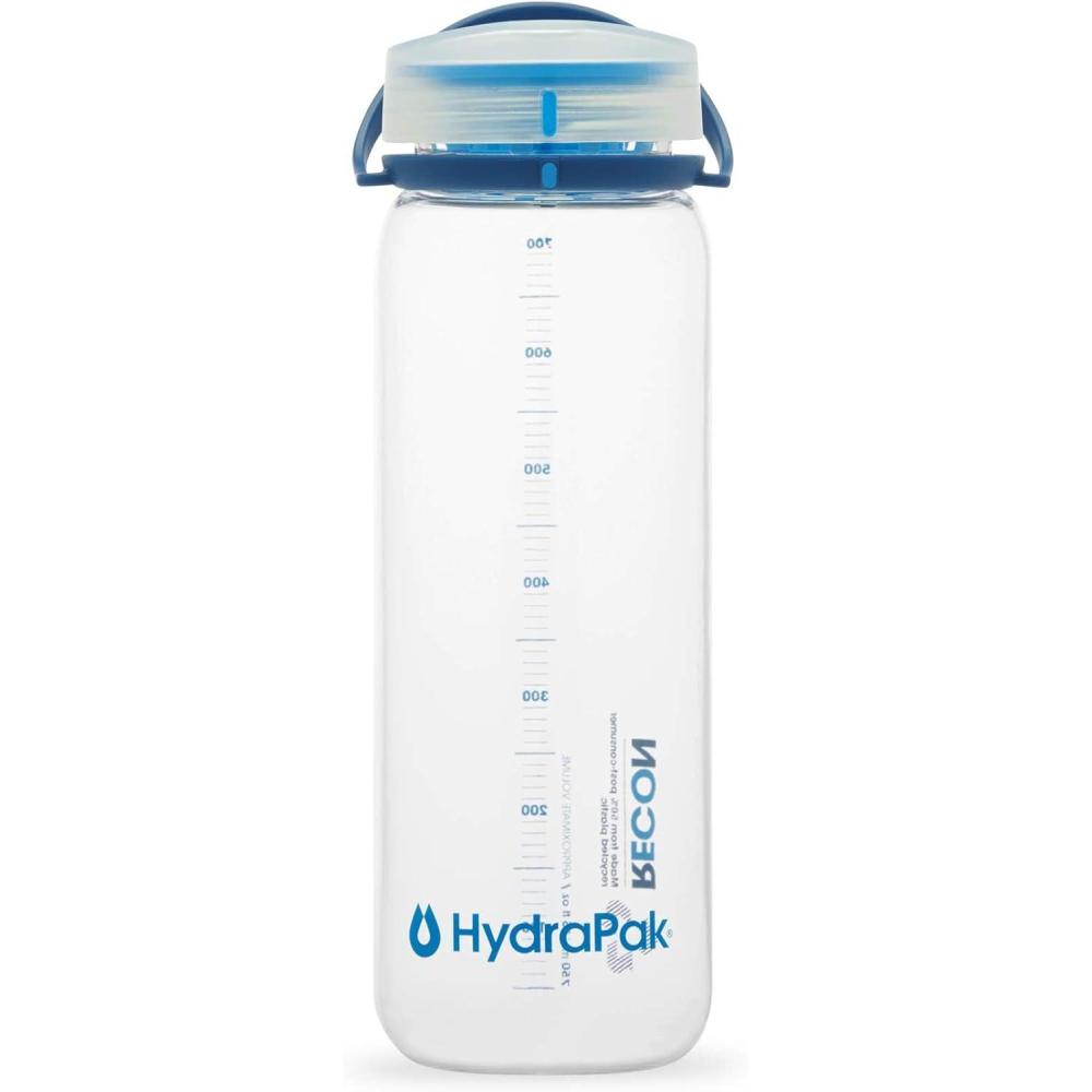 imageHydraPak Recon Twist amp Sip Wide Mouth Recycled Plastic Water Bottle 24oz or 32oz Eco Friendly BPA Free Easy CarryClear Navy Cyan