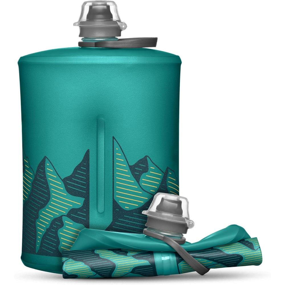 imageHydraPak Stow Collapsible Water Bottle  350ml 500ml 1L  Ultralight LeakProof BPAFree Filter Compatible Travel amp Hiking FlaskNEW Glacier Blue