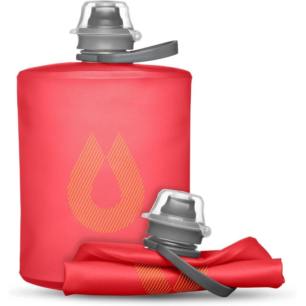 imageHydraPak Stow Collapsible Water Bottle 350ml 500ml 1L Ultralight LeakProof BPAFree Filter Compatible Travel amp Hiking FlaskRedwood