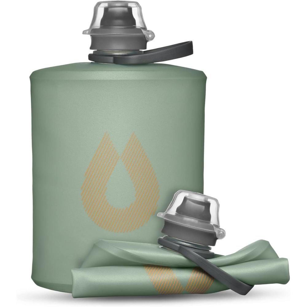 imageHydraPak Stow Collapsible Water Bottle 350ml 500ml 1L Ultralight LeakProof BPAFree Filter Compatible Travel amp Hiking FlaskSutro Green