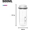 HydraPak Recon Twist & Sip – Wide Mouth Recycled Plastic Water Bottle (24oz or 32oz) – Eco Friendly, BPA Free, Easy Carry(Clear / Black & White)