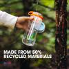 HydraPak Recon Twist & Sip – Wide Mouth Recycled Plastic Water Bottle (24oz or 32oz) – Eco Friendly, BPA Free, Easy Carry(Clear / Navy & Cyan)