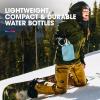 HydraPak Stow Collapsible Water Bottle – 350ml, 500ml, 1L – Ultralight, Leak-Proof, BPA-Free, Filter Compatible Travel & Hiking Flask(MTN Redwood)