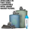 HydraPak Stow Collapsible Water Bottle – 350ml, 500ml, 1L – Ultralight, Leak-Proof, BPA-Free, Filter Compatible Travel & Hiking Flask(Sutro Green)