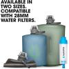 HydraPak Stow Collapsible Water Bottle – 350ml, 500ml, 1L – Ultralight, Leak-Proof, BPA-Free, Filter Compatible Travel & Hiking Flask(Tahoe Blue)