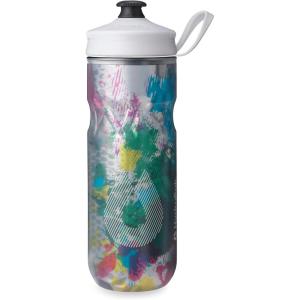 HydraPak | Polar Bottle – Polar Sport Insulated Water Bottle – BPA-Free, Sport & Bike Squeeze Bottle with Handle (Pulse Blue, 700ml / 24oz)(Splash Multi)