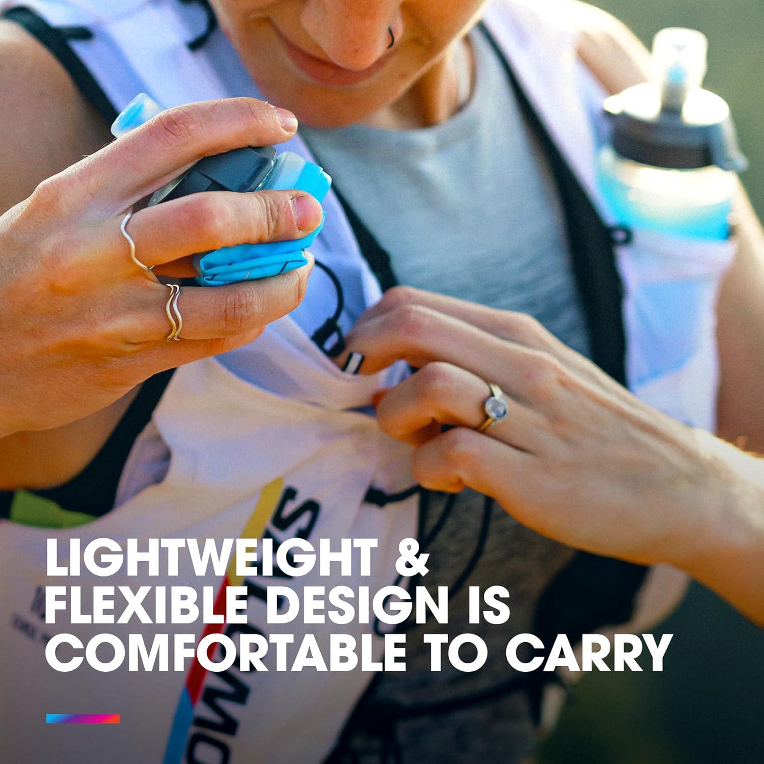 imageHydraPak UltraFlask Speed 500ml Collapsible Soft Flask Water Bottle for Hydration Vests and Running Packs with Easy Open Cap 500ml 17ozMalibu Blue