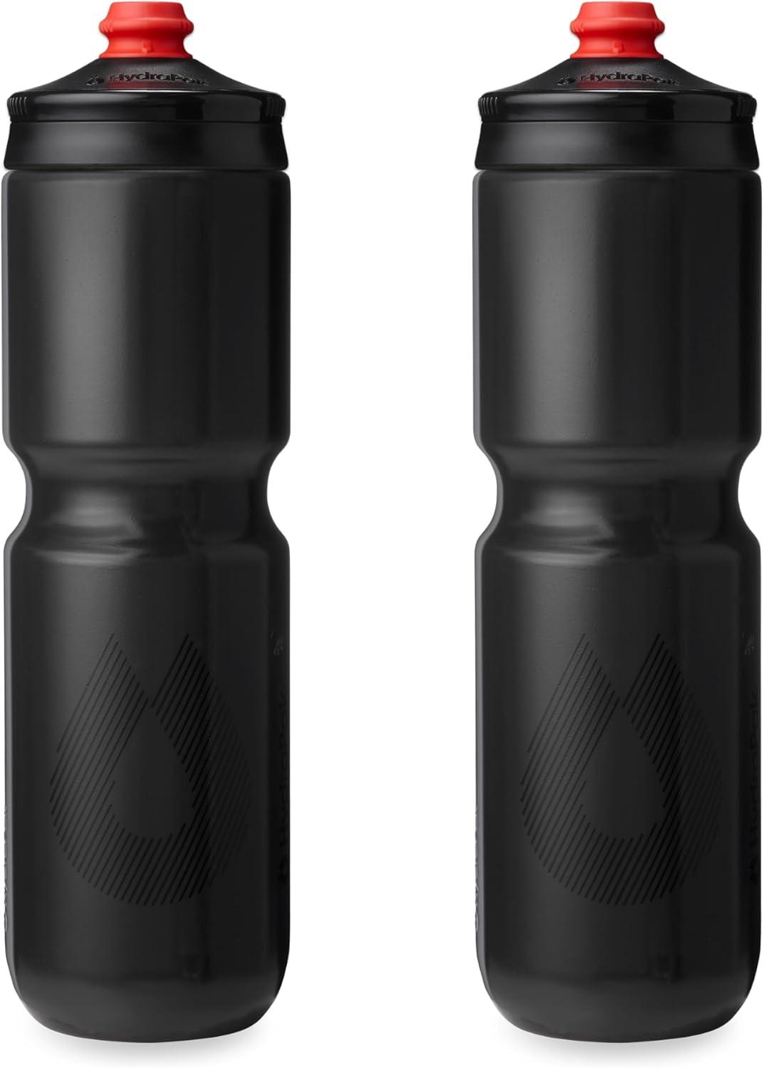 imageHydraPak Breakaway Surge Lightweight Bike Water Bottle 2Pack 20oz 25oz 30oz High Flow Cycling amp Sports Squeeze BottleCharcoal