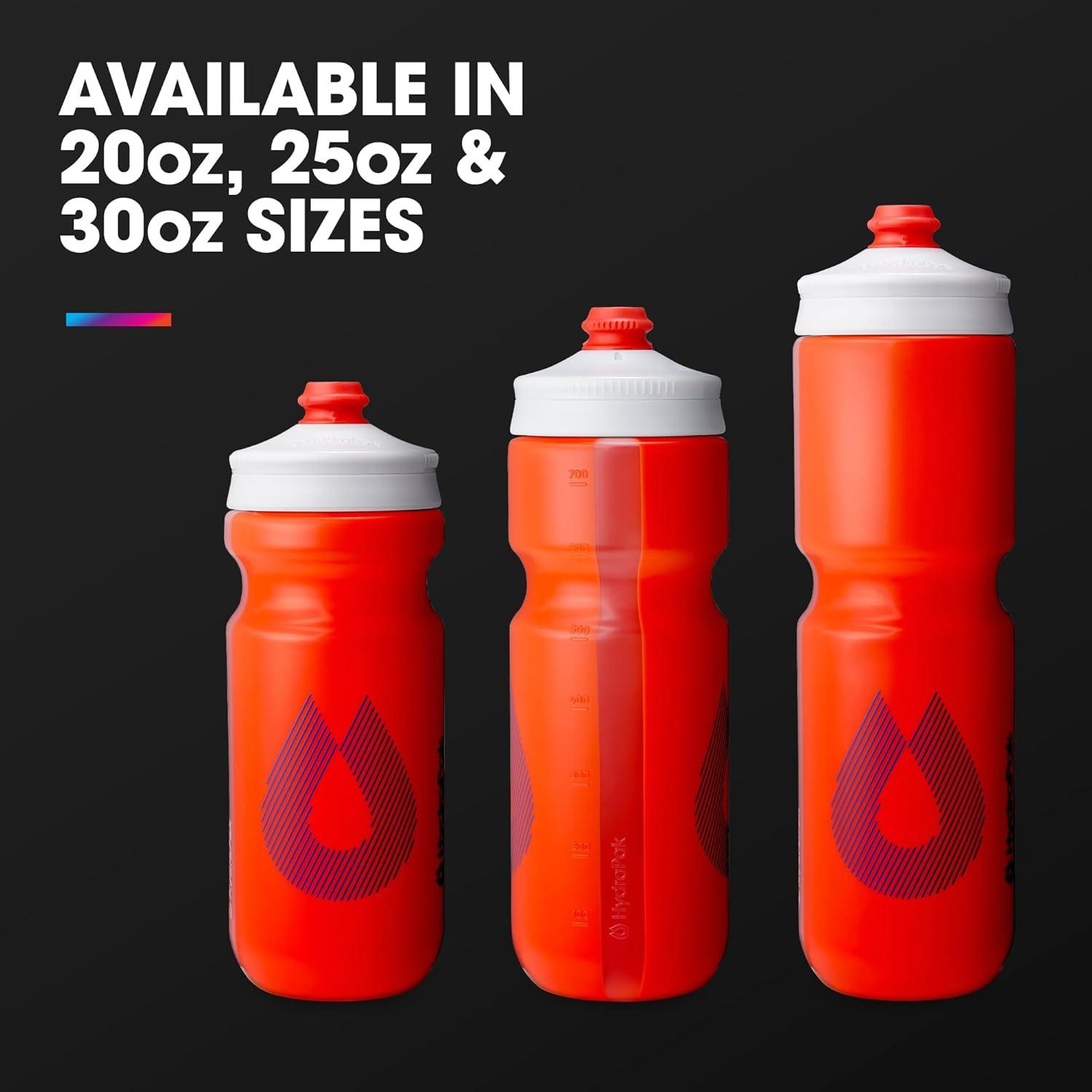 imageHydraPak Breakaway Surge Lightweight Bike Water Bottle 2Pack 20oz 25oz 30oz High Flow Cycling amp Sports Squeeze BottleOrange