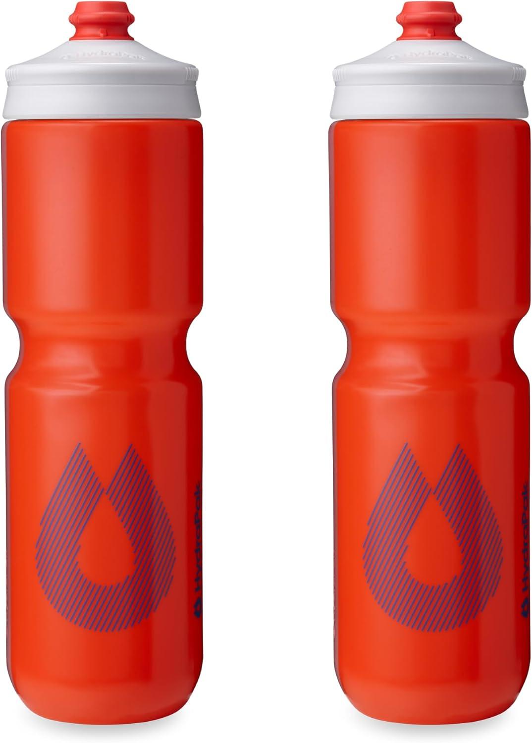 imageHydraPak Breakaway Surge Lightweight Bike Water Bottle 2Pack 20oz 25oz 30oz High Flow Cycling amp Sports Squeeze BottleOrange
