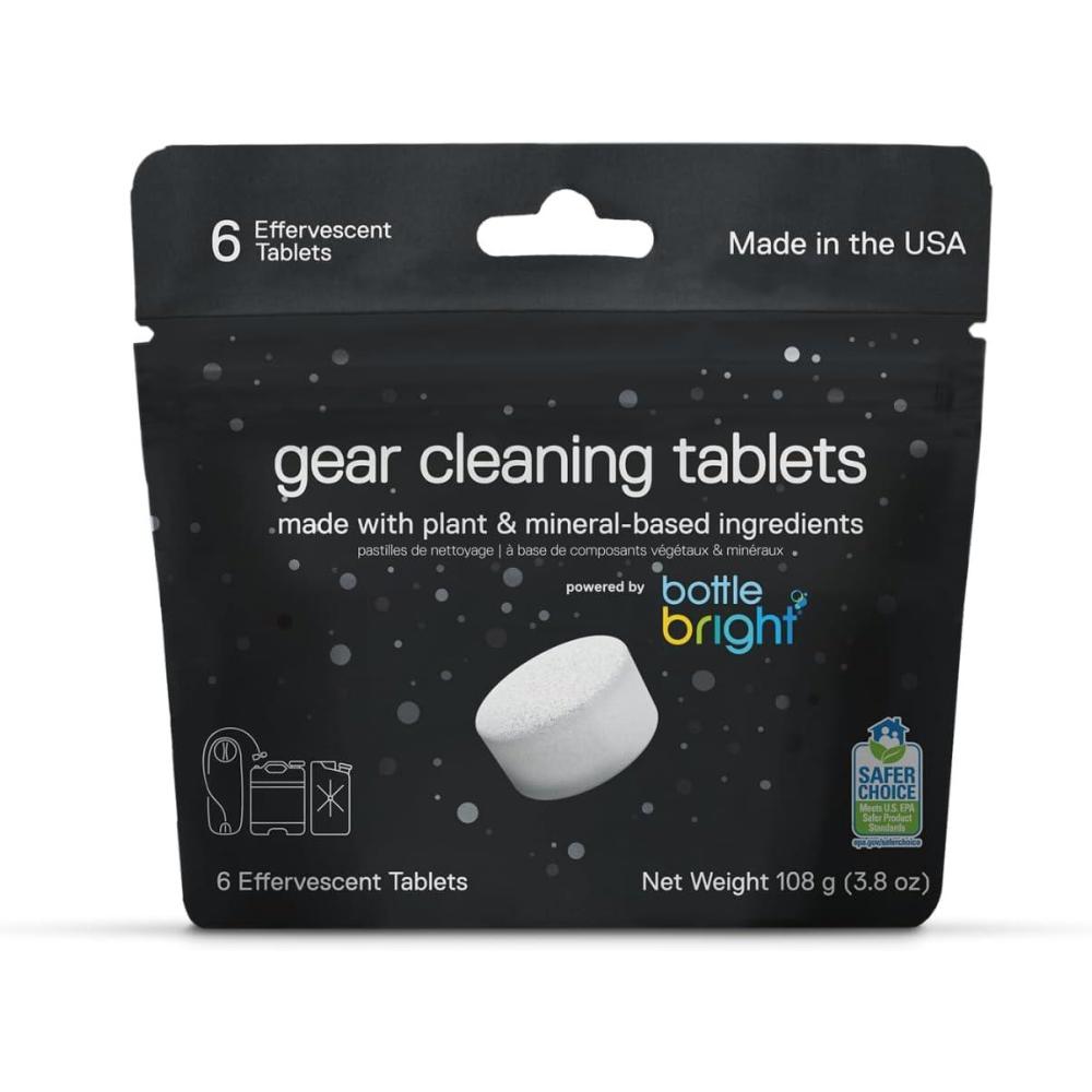 imageGear Cleaning Tablets by Bottle Bright 6 or 20 Count EPA Safer Choice Certified Hydration Reservoir Large Container amp Water Storage System Cleaner1 Count Pack of 6