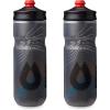 HydraPak | Polar Bottle – Polar Surge Insulated Bike Water Bottle 2-Pack – High Flow, Cycling & Sports Squeeze Bottle (Ascent Blue, 600ml / 20oz)(Ascent Black)