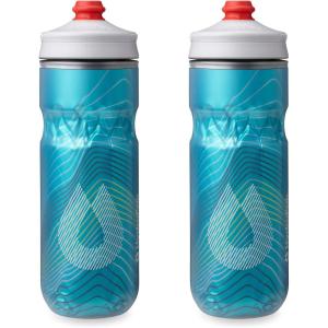 HydraPak | Polar Bottle – Polar Surge Insulated Bike Water Bottle 2-Pack – High Flow, Cycling & Sports Squeeze Bottle (Ascent Blue, 600ml / 20oz)(Ascent Blue)