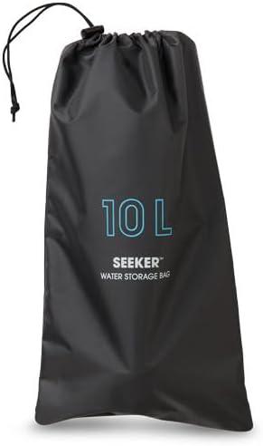 imageHydraPak Seeker Collapsible Camping Water Storage 6Lamp10L BPA amp PVC Free Hydration Reservoir Bag Leak ProofMammoth Grey