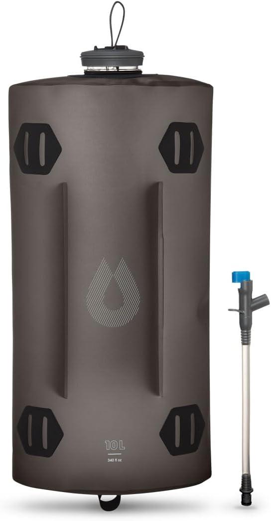 imageHydraPak Seeker Collapsible Camping Water Storage 6Lamp10L BPA amp PVC Free Hydration Reservoir Bag Leak ProofMammoth Grey