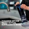 HydraPak Flask Cleaning Kit – Bristle Brush and Drying Stand – BPA & PVC Free – Cleans Water Bottles, SoftFlasks, Coffee Mugs and More
