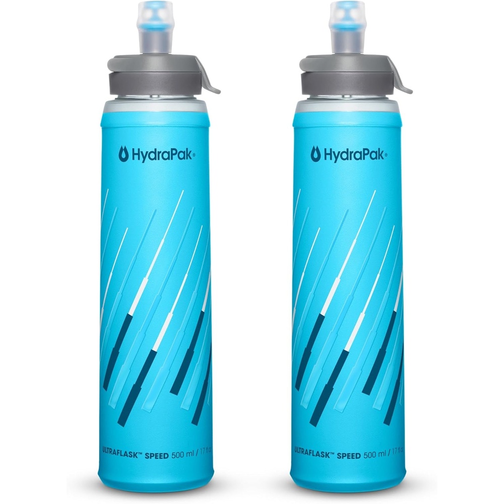image:imageHydraPak UltraFlask Speed  Collapsible Soft Flask Water Bottle for Hydration Vests and Running Packs with Easy Open CapNew Malibu
